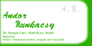 andor munkacsy business card